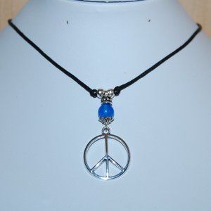 Peace Necklace,Peace Chocker Necklace,Peace Pendant,Choker Necklace